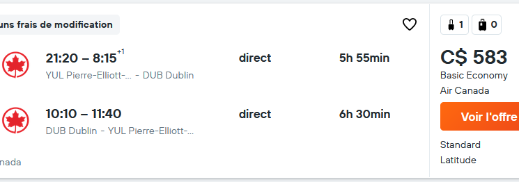 583$, Dublin, septembre - octobre | MontrÃ©al | Yulair